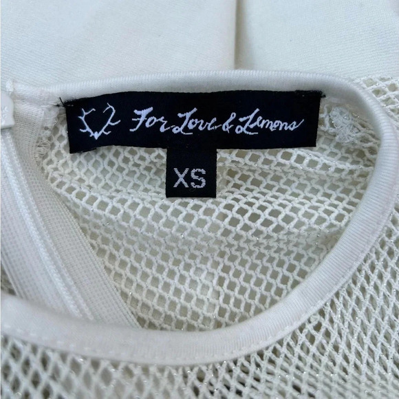 For Love and Lemons Lulu Plunge Mesh Front & Back A-line Sleeveless Mini Dress - Picture 9 of 13